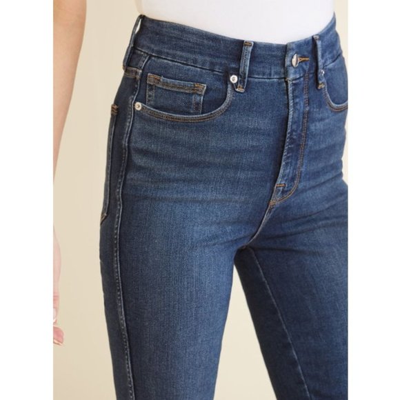 Good American Good Curve Dark Wash High Waist Skinny Jeans 0/25 GCS113T - Picture 2 of 4
